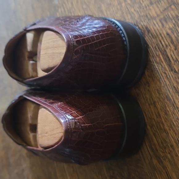 Neiman Marcus Vero Cuoio Men's Genuine Alligator Leather Shoes Size 9.5M - Picture 6 of 9